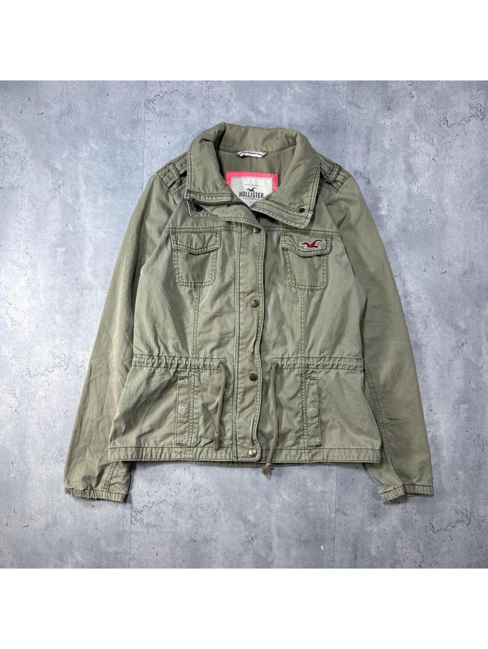 Y2K Hollister Beige 00s Button Up Jacket